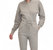 Red-Eye Zip Front French Terry Jumpsuit In Heather Grey