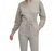 Red-Eye Zip Front French Terry Jumpsuit In Heather Grey