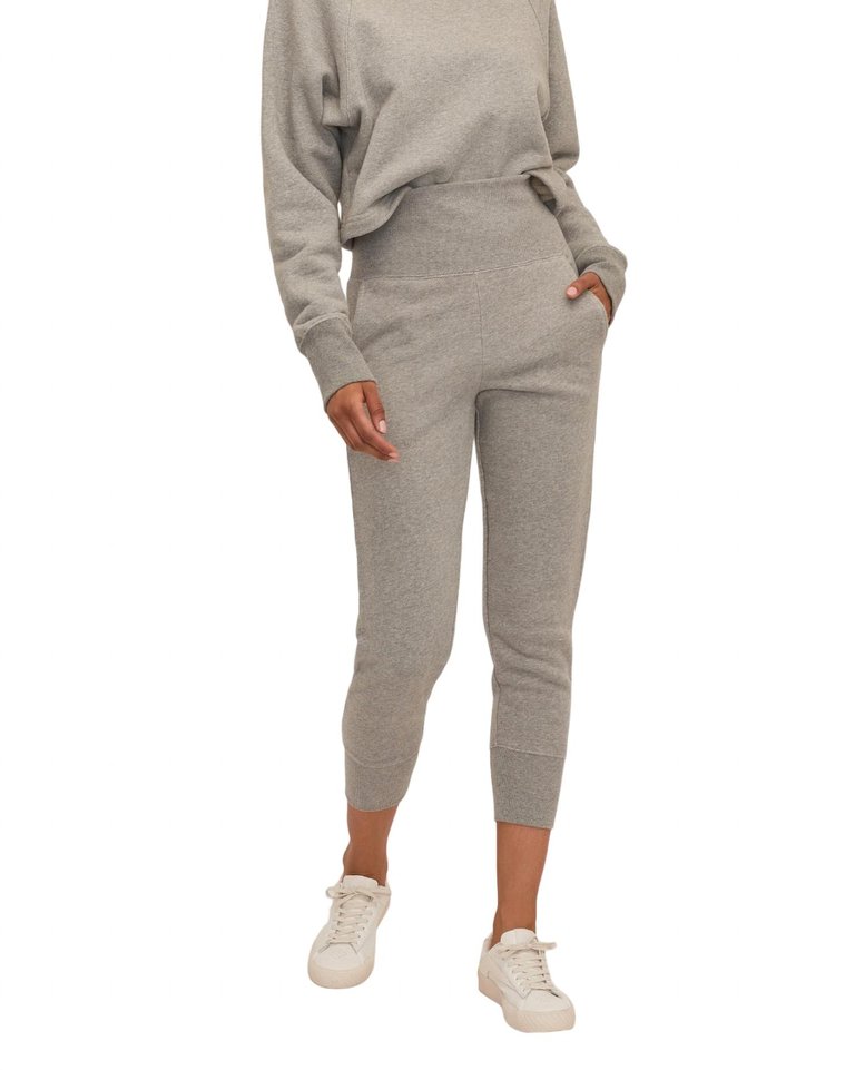 So High Waisted Sweatpants In Heather Grey - Heather Grey