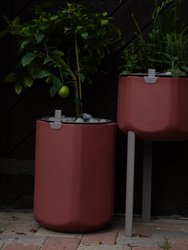 Larger, Earthy Terracotta Self-Watering Planter