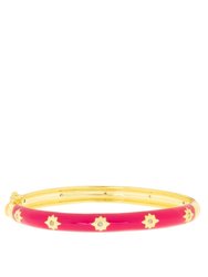 Dot Enamel Bangle Fuchsia - Fuchsia