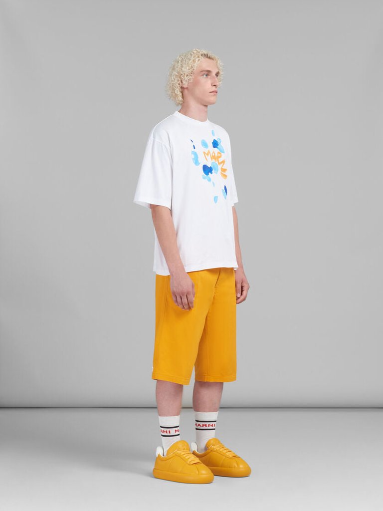 Bio Cotton T-Shirt With Marni Dripping Paint