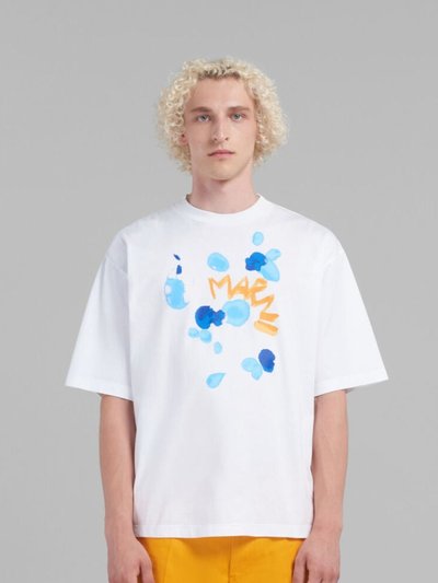Marni Bio Cotton T-Shirt With Marni Dripping Paint product