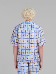 Habotai Silk Bowling Shirt With Saraband Print