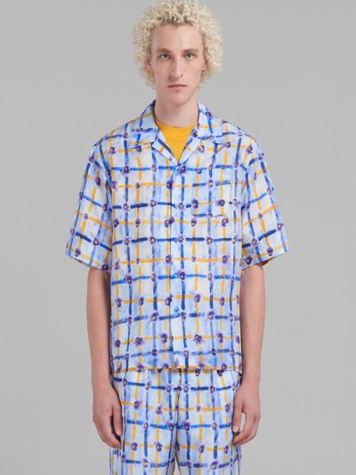 Marni Habotai Silk Bowling Shirt With Saraband Print product