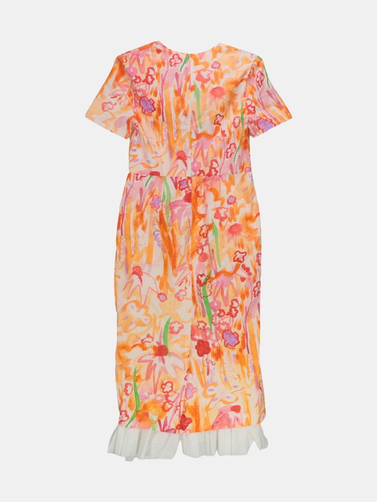 Marni Women's Nectarine Waterfall Comp Poplin Dress