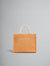 Raffia-Effect Small Tote Bag - Orange