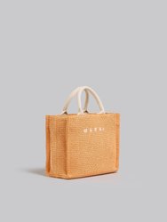 Raffia-Effect Small Tote Bag