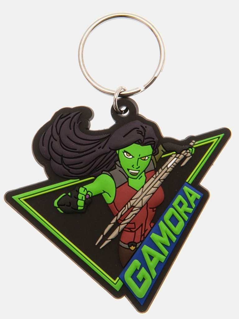 Guardians Of The Galaxy Gamora Keychain, One Size - Black/Green/Red
