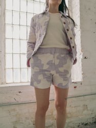 Drunkards Path Quilted Shorts - Grey