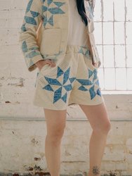 Faded Eight Pointed Star Quilted Shorts