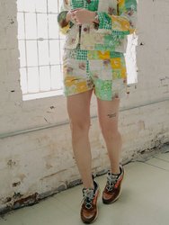 Garden Checker Quilted Shorts