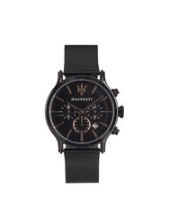 Men's Black Epoca Dress Watch   - Black/Silver