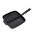 Nonstick 2-Section Grill & Griddle Skillet, 11" - Black - Black