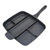 Nonstick 5-Section Grill & Griddle Skillet, 15" - Black