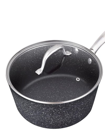 Masterpan Nonstick Granite Look Sauce Pan With Glass Lid, 2 Qt. 7" - Granite product