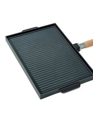 Nonstick Grill & Griddle Double Sided, 10" x 15" - Black