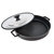 Nonstick Stovetop Oven Grill Pan & Stainless Steel Lid, Black 12" - Black - Black