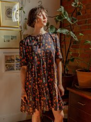 Adelaide Tiered Mini Dress - Botanical Dusk