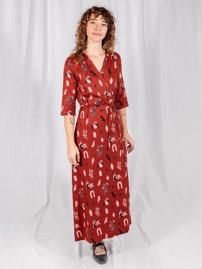 Mata Traders Aditi Wrap Dress - Modern Objects Cranberry product