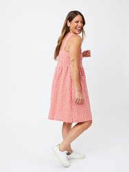 Billie Jumper Dress - Cherry Gingham