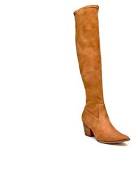 Broadway Over The Knee Boots - Camel
