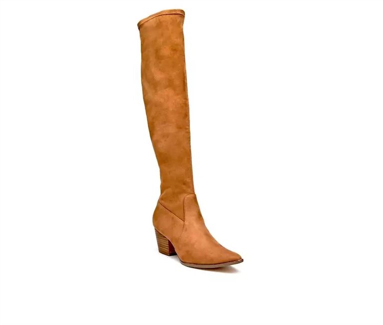 Broadway Over The Knee Boots - Camel
