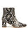 Cocoa Ankle Boots - Black/White Snake
