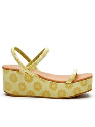 Honor Platform Sandal In Chartreuse