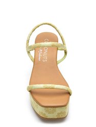 Honor Platform Sandal In Chartreuse