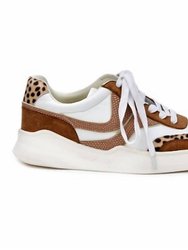 Synthetic Leather Sneaker - Brown