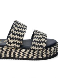 Women's Borderline Sandals In Black - Black