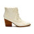 Women's Studded Western Bootie In Cream - Cream