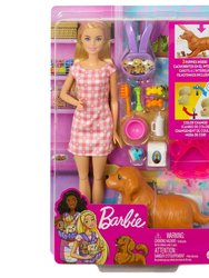 Barbie Doll Newborn Pups Playset