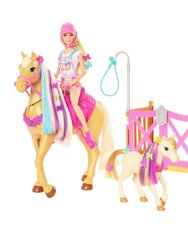 Barbie Groom 'N Care Playset With Doll, 2 Horses & 20+ Accessories
