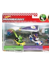 Hot Wheels 1:64 Mario Kart 3 Pack - Yoshi, Waluigi & Mario