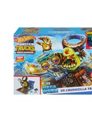 Hot Wheels Monster Trucks Arena Smashers MEGA-Wrex Vs. Crushzilla Takedown Playset