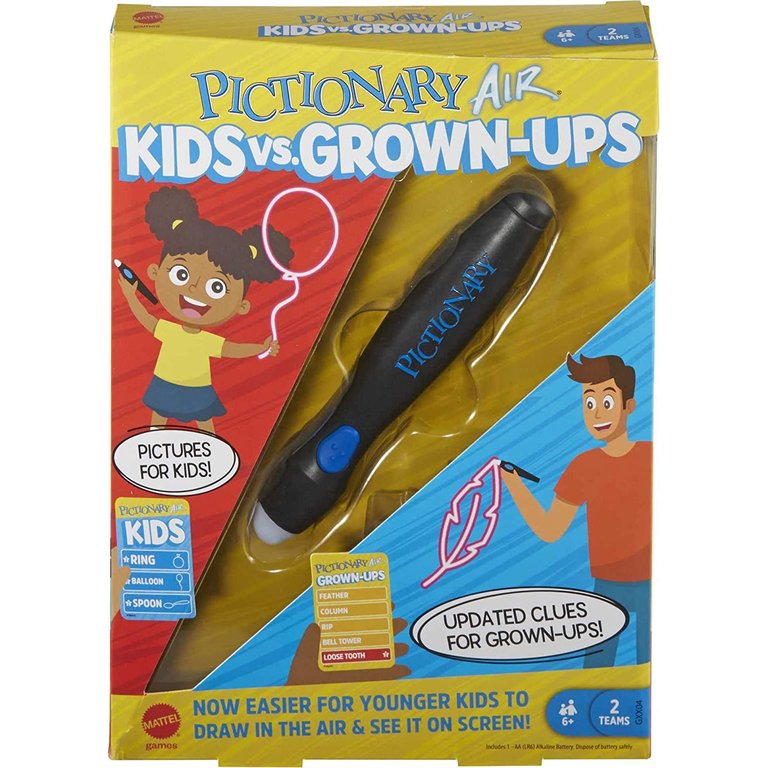 Pictionary Air Kids Vs Grown-Ups Family Drawing Game