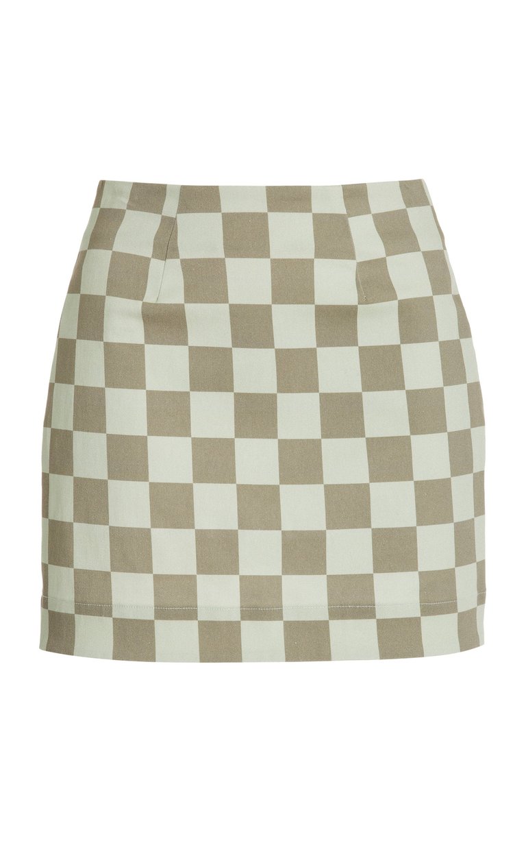Checkerboard Mini Skirt