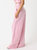 Wide Leg Pleated Pant In Pink Viscose Linen