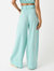 Wide Leg Pleated Pant In Seafoam Melange Linen