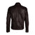 Berink Collared Leather Jacket In Chestnut