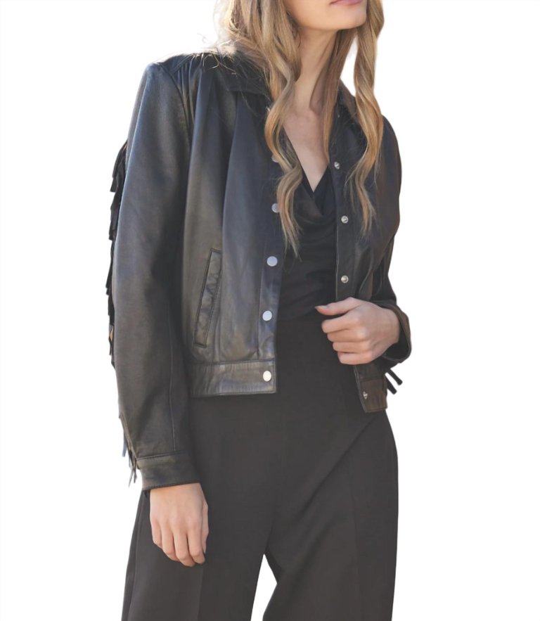 Chiyenne Rf Leather Jacket In Black