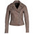 Christy Rf Leather Jacket In Taupe - Taupe