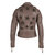 Christy Rf Leather Jacket In Taupe