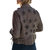 Christy Star Detail Leather Jacket In Cozy Taupe