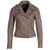 Christy Star Detail Leather Jacket In Cozy Taupe - Cozy Taupe