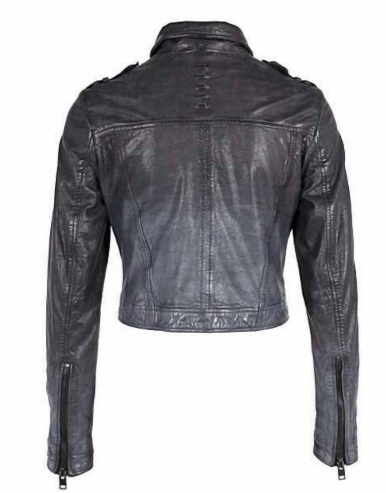 Faira Leather Jacket In Black