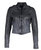 Faira Leather Jacket In Black - Black