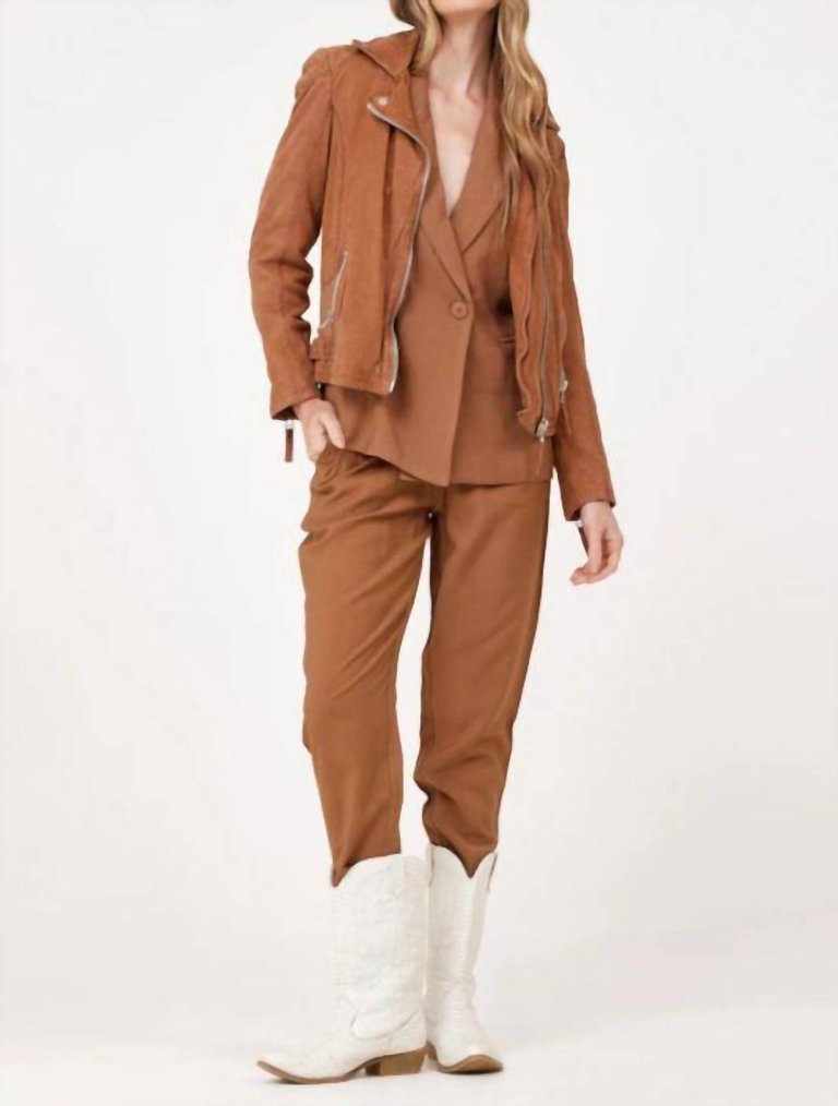 Karyn Leather Jacket In Cognac